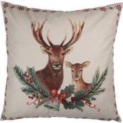 Clayre & Eef Kussenhoes 45x45 cm Beige Polyester Herten