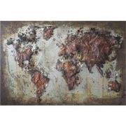 Clayre & Eef Muurdecoratie  120x80 cm Bruin Beige Ijzer Rechthoek Were...