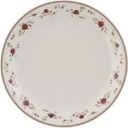 Clayre & Eef Ontbijtbord  Ø 20 cm Beige Keramiek Rond Bloemen Bord