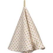 Clayre & Eef Theedoek  Ø 80 cm Beige Geel Katoen Rond Citroen Vaatdoek
