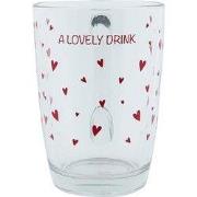 Clayre & Eef Theeglas  300 ml Glas Harten A lovely drink Theemok