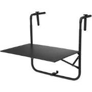 HIXA Aktive Balkontafel - Inklapbaar - Hangend - Zwart - 60x40x60cm