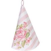 Clayre & Eef Theedoek  Ø 80 cm Roze Katoen Rond Rozen