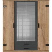 Kast met 4 deuren waarvan 2 spiegels en 2 laden - L180 cm
