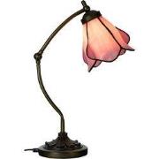 Lumilamp Tiffany Tafellamp 26x19x50 cm Roze Glas