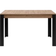 Uitschuifbare eettafel van 100 tot 150 cm, decor artisan eik en zwart ...