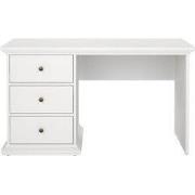 Bureau met 3 lades wit B130 cm  SOFIA