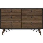 Dubbele ladekast met 6 lades en metalen onderstel B150,3 cm  JOYCE