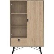 Vitrinekast met 2 deuren (waarvan 1 met glas) en 1 lade H161,8 cm  JOY...