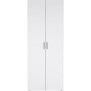 Kleerkast met 2 deuren eikendecor en hoogglans wit H200,9 cm  LANA