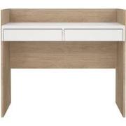 Bureau met 2 lades eikendecor en wit B102,1 cm  FUNCTION