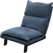 Vloerstoel blauw Vloerstoel gestoffeerd met verstelbare rugleuning Lin...