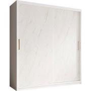 Meubella - Kledingkast Marmer - Wit - 180 cm