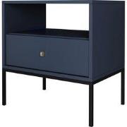 Meubella - Nachtkastje Moreno - Blauw - 54 cm