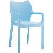 Design terrasstoel VIVA 57x53x84 cm Blauw