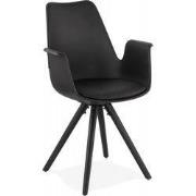 Stoel met armleuningen ZALIK 585x50x82 cm Zwart