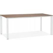 Design directiebureau 'XLINE' 200 in walnootafwerking hout en witte st...