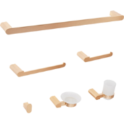 Beliani PARACAS - Badkamer hardware set-Goud-Aluminium