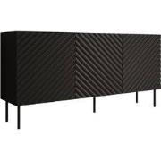 Meubella - Dressoir Laguna - Zwart - 165 cm