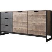 Meubella - Dressoir Acasia - Grijs - Eiken - 161 cm
