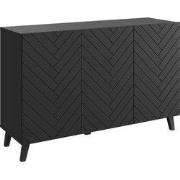 Meubella - Dressoir Pulse 3 - Zwart - 120 cm