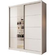 Meubella - Kledingkast Azul - Wit - 180 cm - Met spiegel