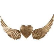 Clayre & Eef Wanddecoratie Vleugels 120x1x55 cm Goudkleurig IJzer Muur...