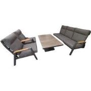 Carouge loungeset 4 delig teak antraciet