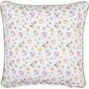 Clayre & Eef Kussenhoes  40x40 cm Wit Groen Katoen Vierkant Bloemen