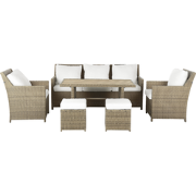 Beliani FONTI - Loungeset-Wit-PE rotan