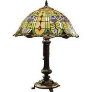 Lumilamp Tiffany Tafellamp Ø 40x53 cm Groen Glas Bloemen