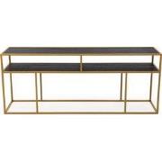 Stalux Side-table 'Teun' 200cm, kleur goud / zwart eiken
