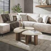 Salontafel set van 2 Jimi travertin beige