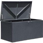 Lifetime® Kunststof Kussenbox staal 509 Ltr - 132x70x67cm - Antraciet