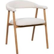 Eetkamerstoel Naturel - Zithoogte 48cm - Mila - Set van 2