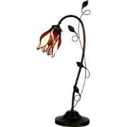 Lumilamp Bureaulamp Bankierslamp Tiffany 34x24x72 cm Beige Bruin Glas ...