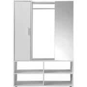 Garderobe met 1 deur 1 spiegel Auma - L105 x H151,3 cm