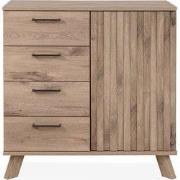 Buffet 4 Laden 1 Deur Eikenhoutdecor L85 cm - Opole