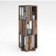 Draaibare Boekenkast 3 Compartimenten H108 cm - Tower
