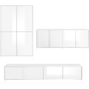 Woonkamerset met 1 Hoge Buffetkast, 1 TV-meubel, 1 Lage Buffetkast - C...