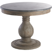 Bijzettafel van massief hout en blauwe steen L100 cm - FOU DU ROI