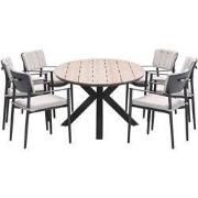 Garden Impressions Dane tuinset 7-delig - Tulli tuintafel 220x115xH75 ...