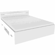 Bed 160x200 cm 2 lades en 1 nis L164,5 cm - MICHIGAN