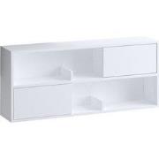 Hangende console wit met 2 vakken en 2 deuren L120 cm  FORKIS