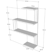 Wandplank met 4 legplanken H96 cm  CAMBEL