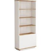 Boekenkast met 2 deuren en 4 legplanken in Atlantisch-den en wit H168,...