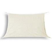 hanSe® Schaduwdoek Rechthoek Waterdoorlatend 3x6 m Zonnedoek Creme