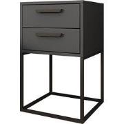 Meubella - Nachtkastje Sylvester 8 - Antraciet - 40 cm