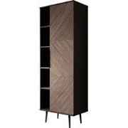 Meubella - Boekenkast Pedro - Donker eiken - Zwart eiken - 70 cm