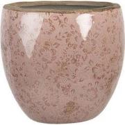 Clayre & Eef Bloempot  Ø 18x17 cm Roze Keramiek Rond Bloemen Bloempot ...